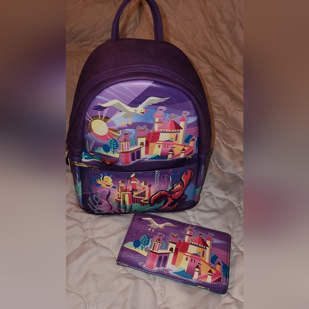 Disney Purple Mini Bag with Castle Design